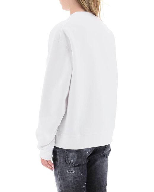 DSquared² White Ikonspielliebhaber Sweatshirt