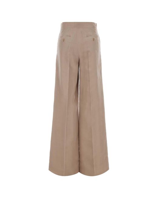 Max Mara Natural Powder Pink Organza Rasoio Pant