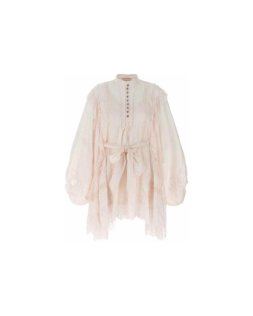Mini-robe de dentelle en dentelle Zimmermann en coloris Natural