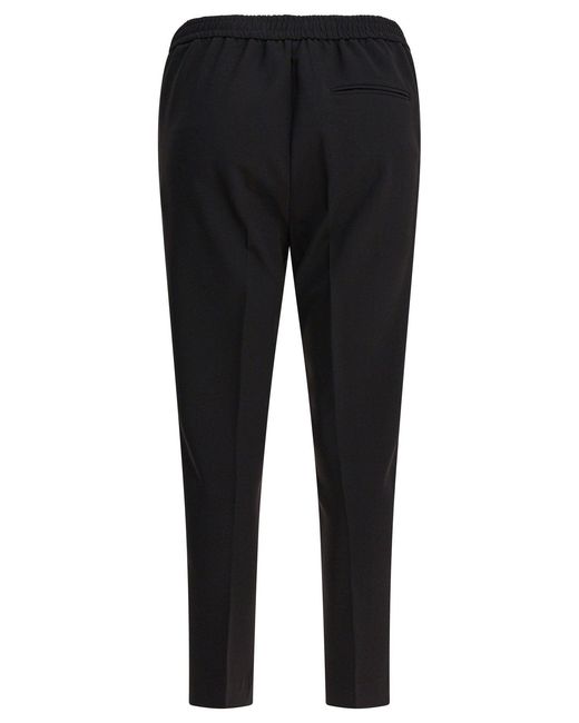 Semler Black Pants With Elasticized Waist Trousers