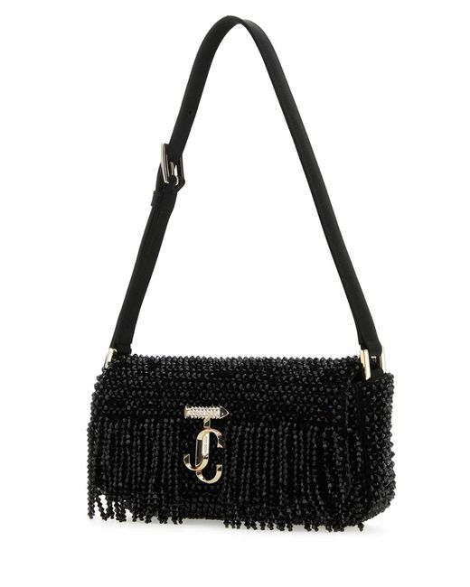 Jimmy Choo Black Satin Mini Avenue Shoulder Bag for men