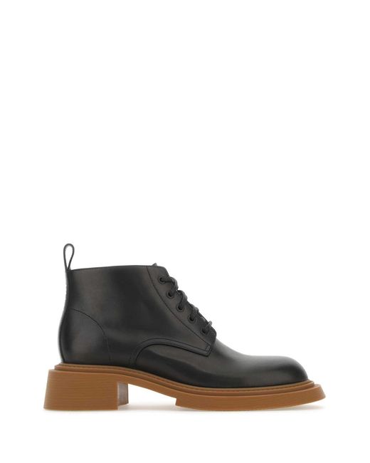 Loewe Black Leder -Knöchelstiefel für Herren