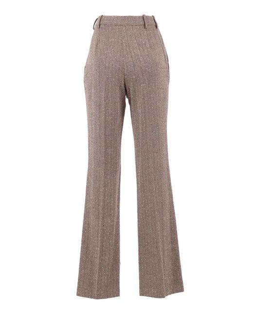 Ermanno Scervino Gray Tailored Straight-Leg Pants
