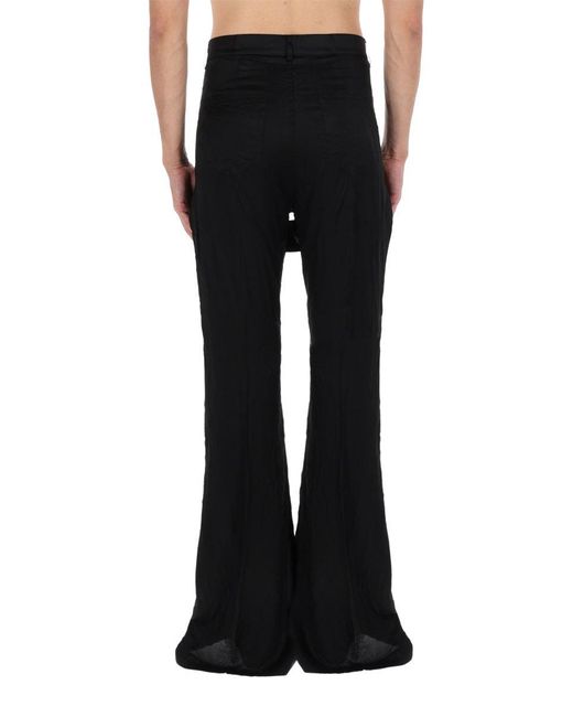 Rick Owens Black Pantalone "megastrapped Bolans" for men