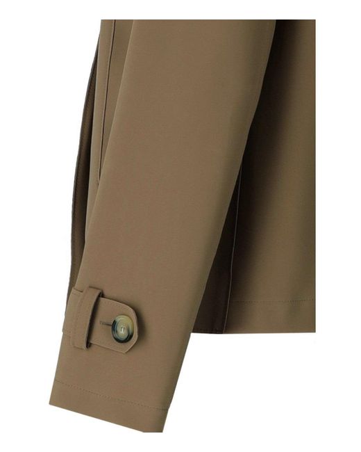 Harris Wharf London Green Tobacco Scuba Cropped Trench