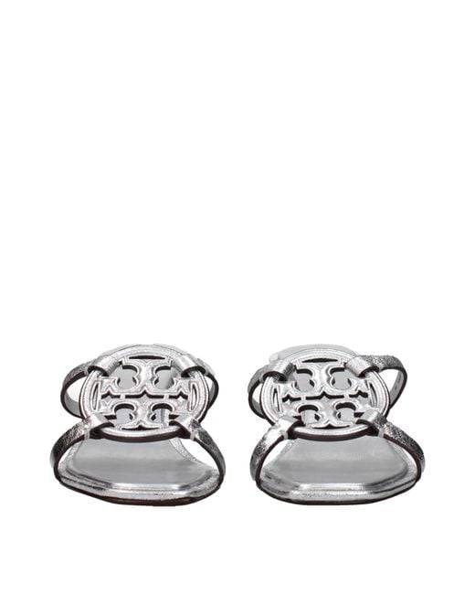 Tory Burch Metallic Sandals Leather
