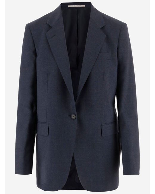 Tagliatore Blue Stretch Wool Jacket