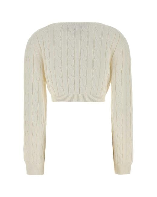 Prada White Cotton Sweater