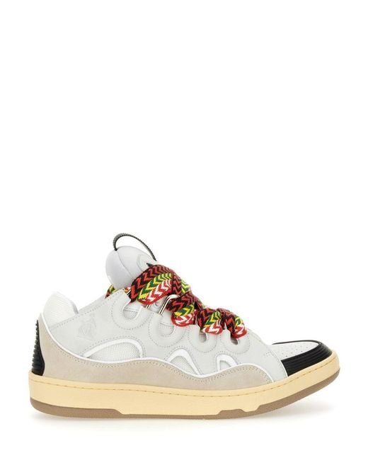 Lanvin White Curb Sneakers