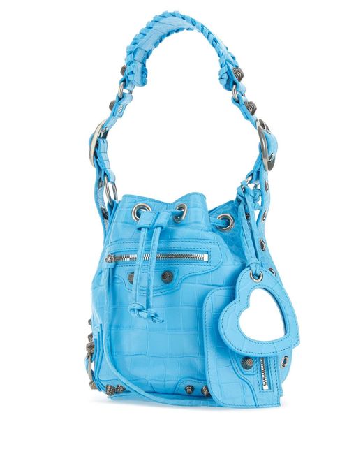 Balenciaga Blue Le Cagole Xs Bucket Bag