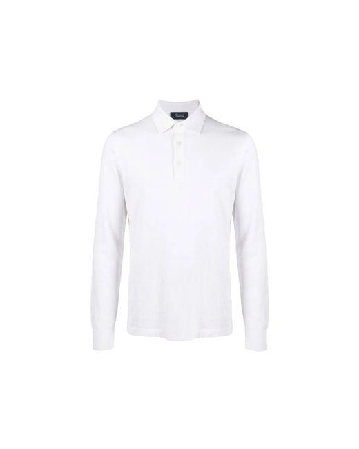 Polo Manga Larga Herno de color White