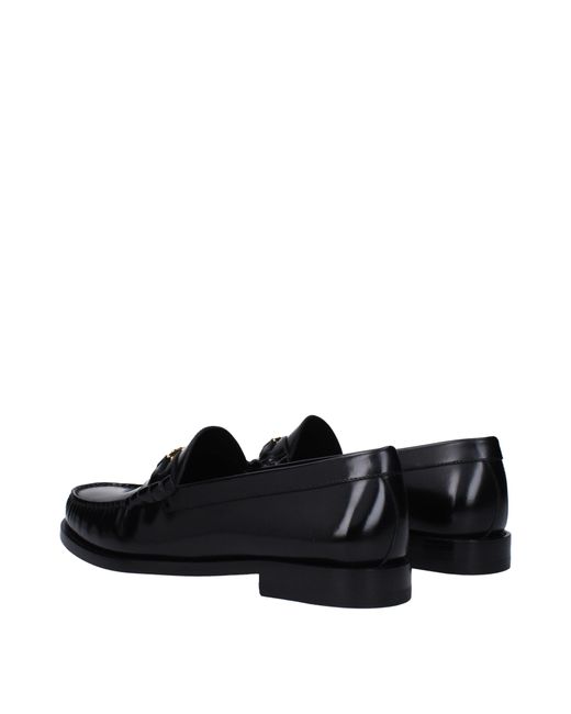 Céline Black Mocassini Triomphe Uomo Pelle Nero/Oro for men