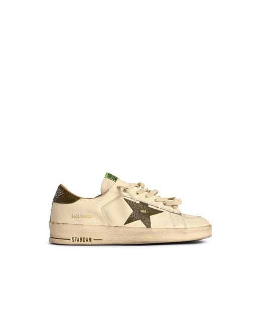 Golden Goose Deluxe Brand Natural Stardan' Leather Sneakers With Star for men