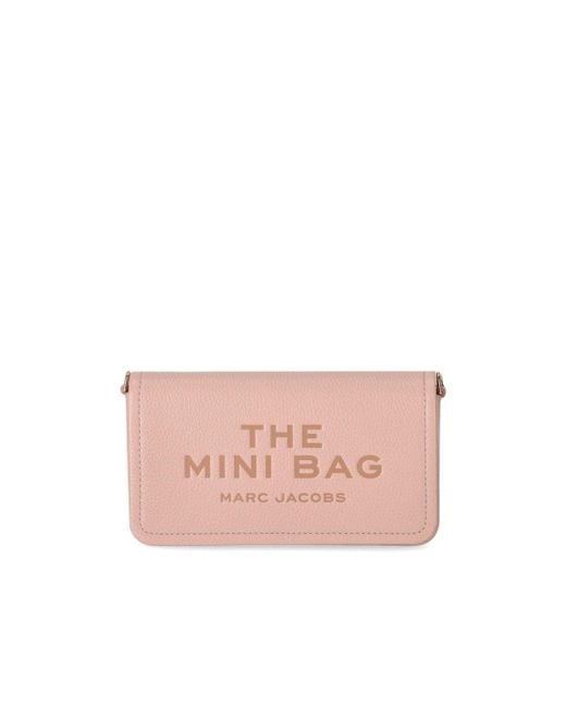 Marc Jacobs Pink The Leather Mini Rose Handbag