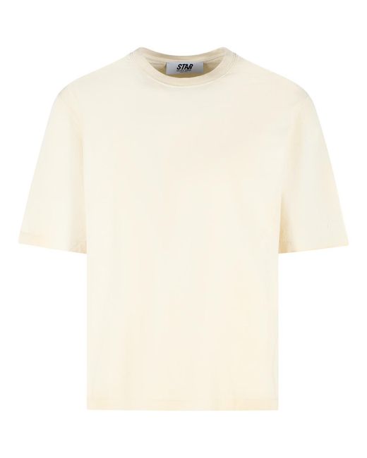 Golden Goose Deluxe Brand Natural Uisex 'Star' Vintage Cotton T-Shirt