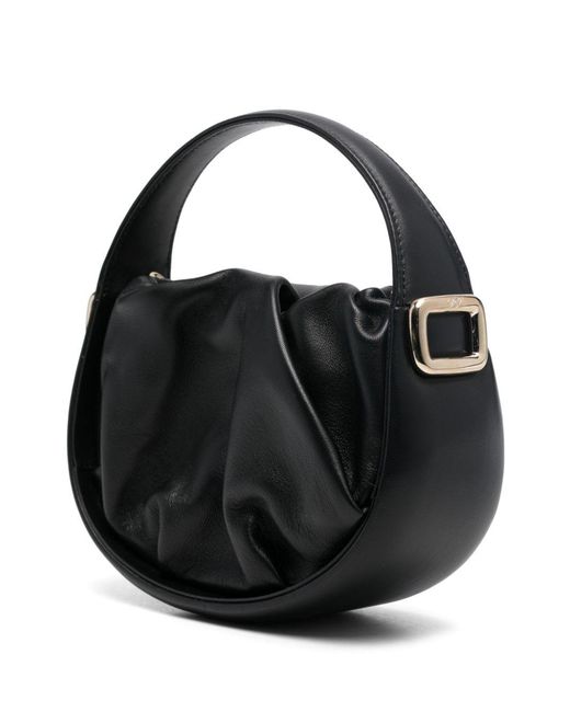 Roger Vivier Black Viv Choc Royale Mini Hobo Bag