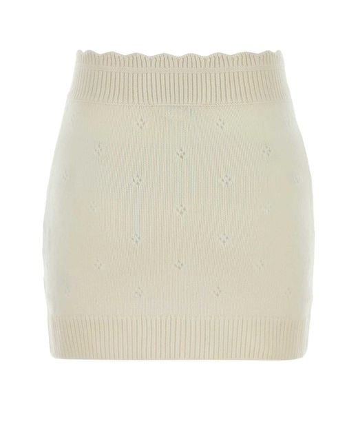Chloé Natural Wool Blend Mini Skirt