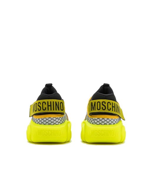 Moschino Teddy Sole Sneakers in het Yellow voor heren