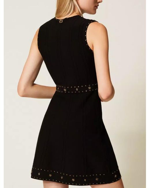 Twinset Black Doppelte Kleider schwarz