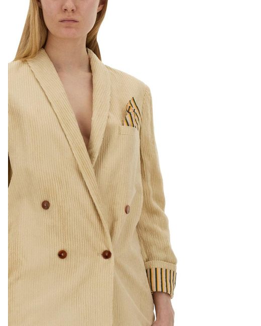 Alysi Natural Double-Breasted Jacket