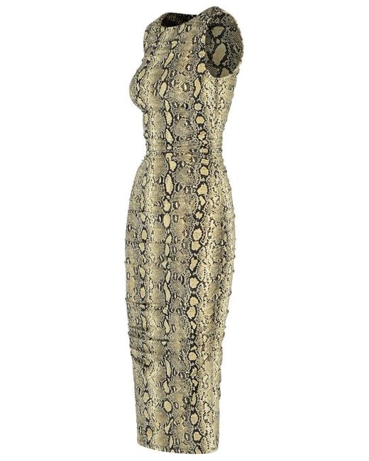 MICHAEL Michael Kors Metallic Snake Print Viscose Blend Dress
