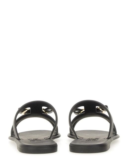 Ferragamo Black Solid New Vara Sandals