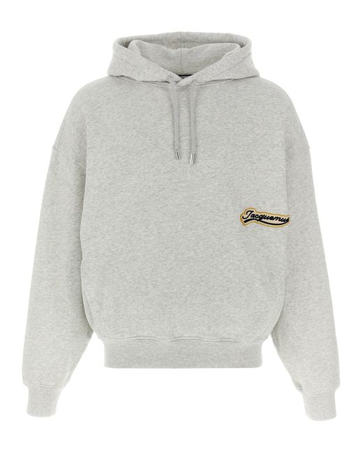 Cotton Sweatshirt avec logo Jacquemus pour homme en coloris Gray