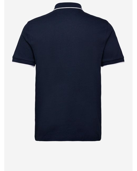 Boss Blue Stretch Cotton Polo Shirt for men