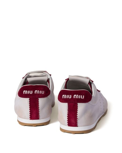 Miu Miu Pink Allacciate Nappa Deco'+Scamosci