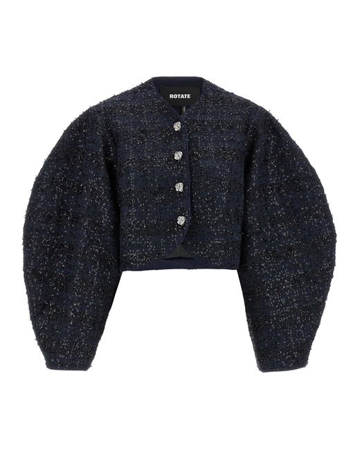 Rotar Birger Christensen 'Bouclé Short' Blazer ROTATE BIRGER CHRISTENSEN de color Blue