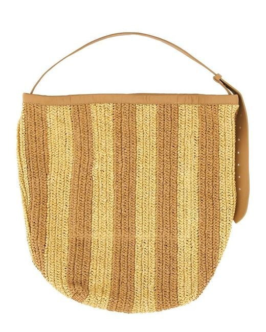 Alysi Metallic Straw Bag