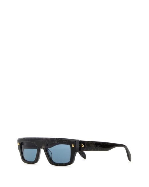 McQueen Black Acetate Sunglasses