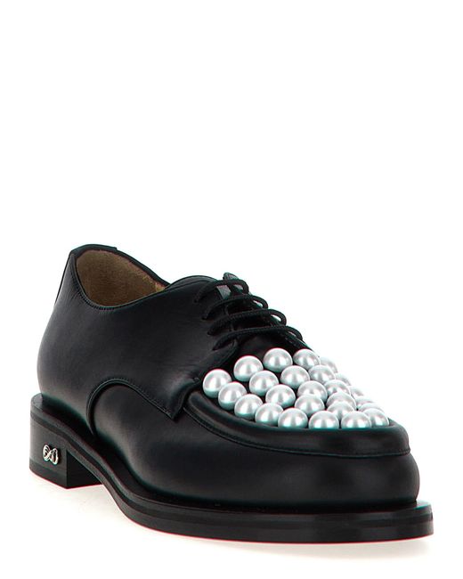 Mach & Mach Black 'Sirene' Lace Up Shoes