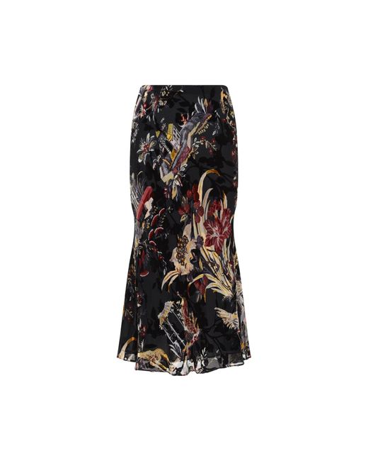 Etro Black Midi Skirt
