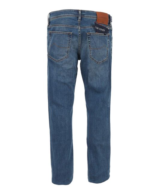 Jacob Cohen Blue Pant 5 Pkt Slim Fit Nick for men