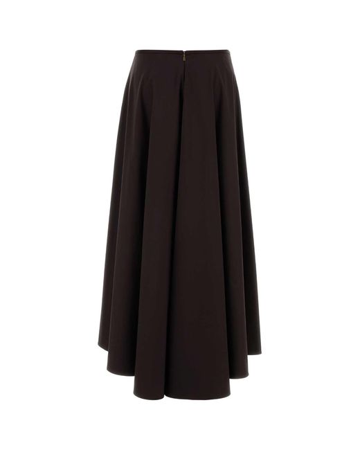 Agnona Black High Low Circle Skirt