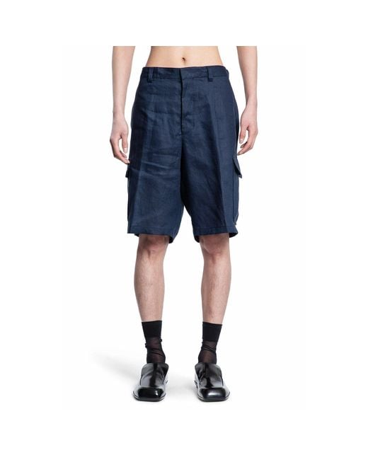 Prada Blue Casual Shorts for men
