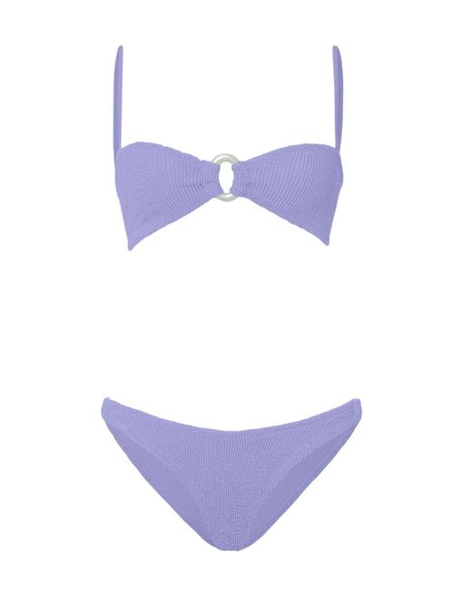 Hunza G Purple Misty Bikini mit Perlenkreis Lilac