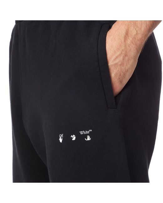 Off-White c/o Virgil Abloh Black Off White Logo Patch Jogger Trousers for men