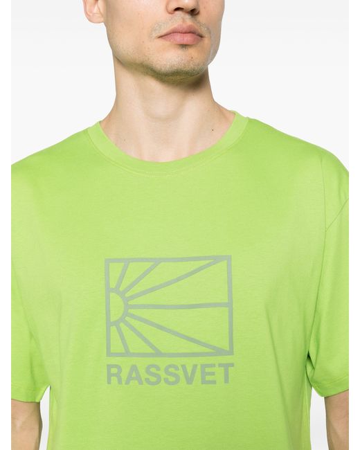Rassvet (PACCBET) Green Big Logo Tee Shirt Knit Pacc14T002 for men