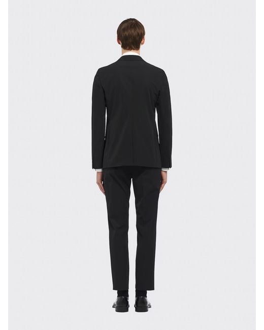 Prada Black Technical Fabric Single-Breasted Suit for men