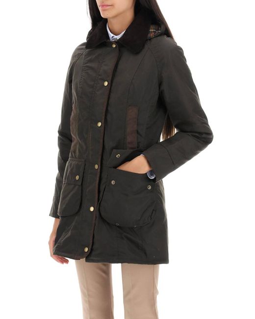 Barbour Bower Waxed Parka in het Black