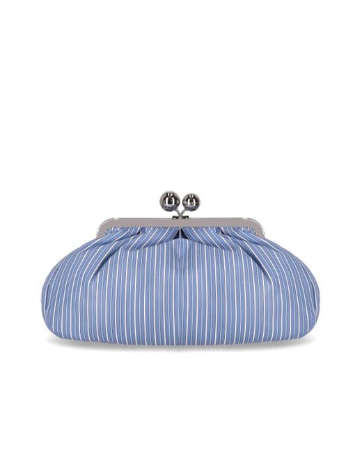 Weekend by Maxmara Pasticcino Rubens Medium Light Blue Clutch