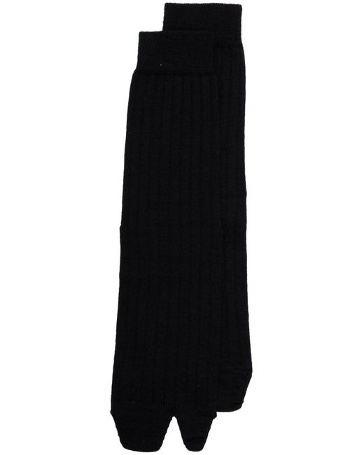 Maison Margiela Black Tabi Knee-High Socks for men