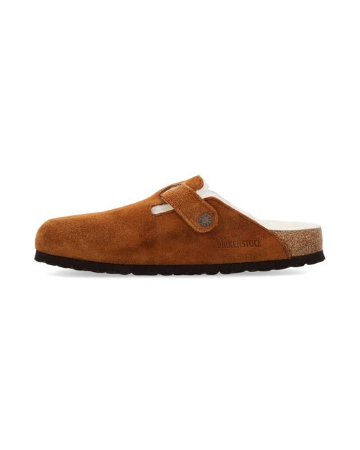 Birkenstock Brown Boston Shearling Sandals for men
