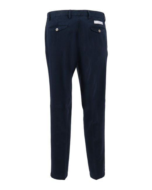 BRIGLIA Blue Tailored Slim Tapered Straight-Leg Pants for men