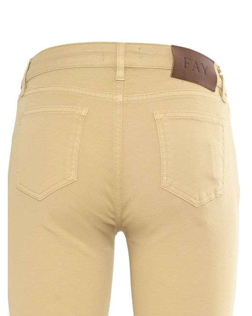 Fay Natural Cropped Pants