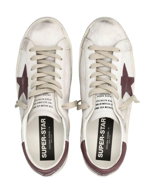 Golden Goose Deluxe Brand Pink Super-star Sneakers White And Red for men