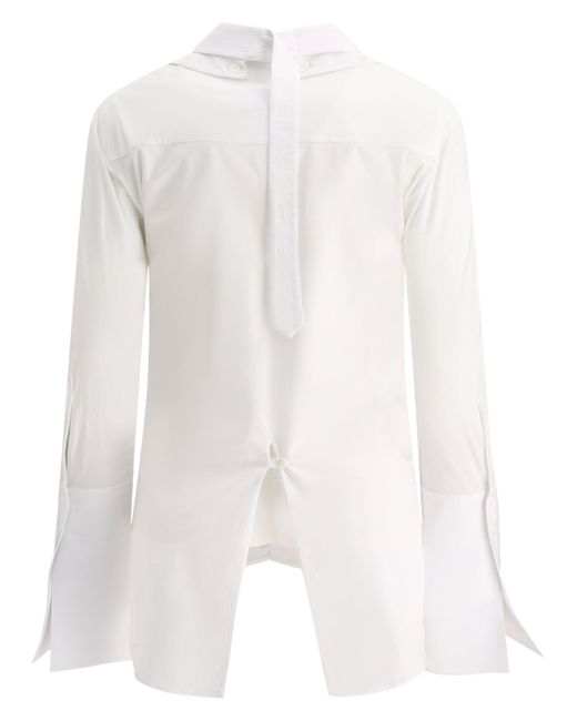 Courreges Courrèges "modular Poplin" Shirt in het White