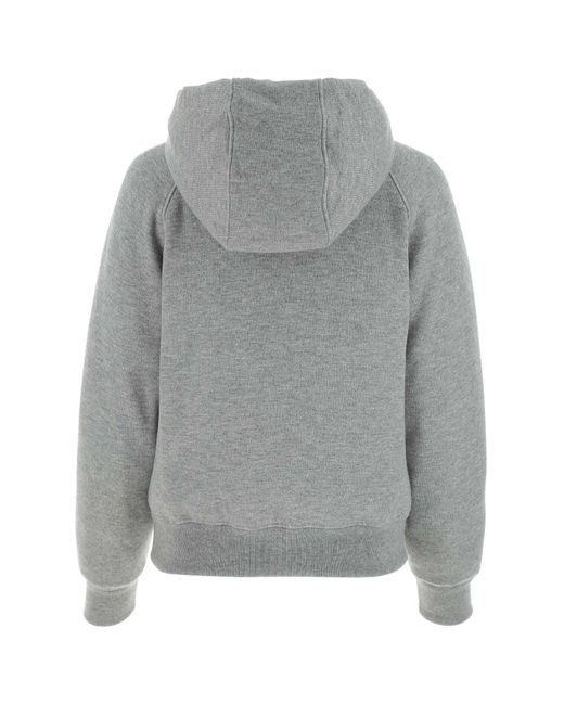Prada Gray Cashmere Blend Down Jacket